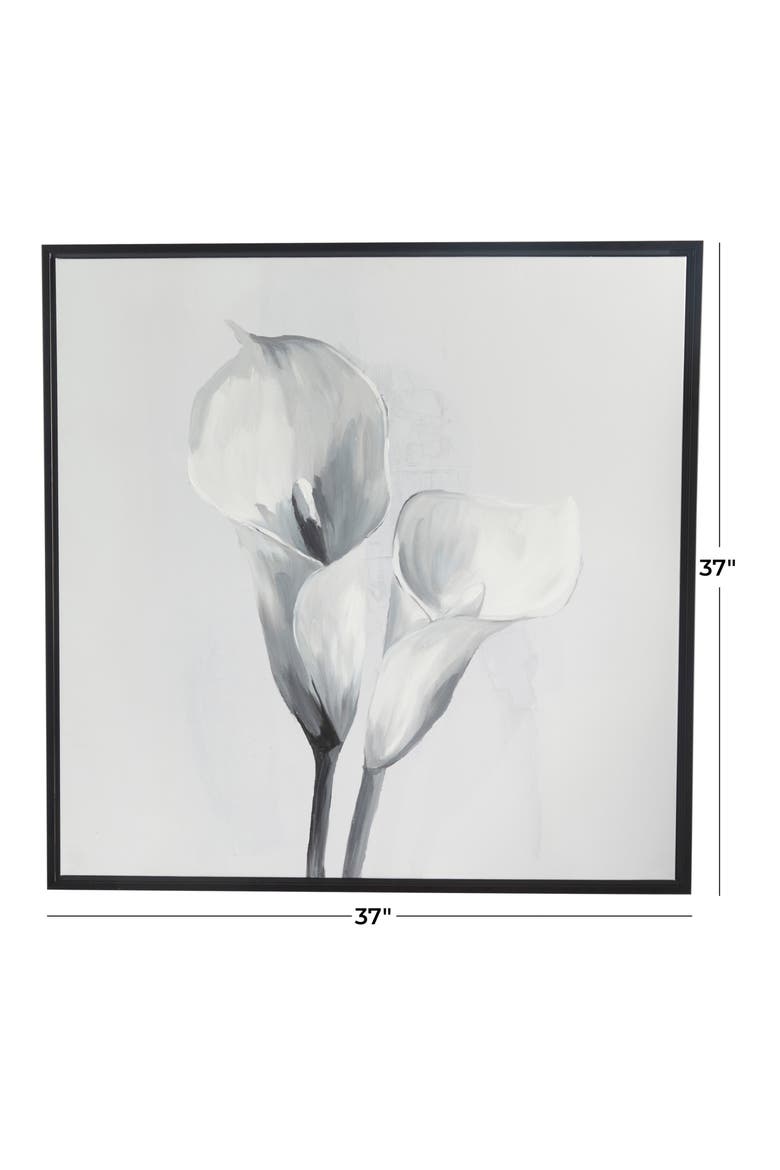 Calla Lily Canvas Framed Wall Art, Alternate, color, WHITE