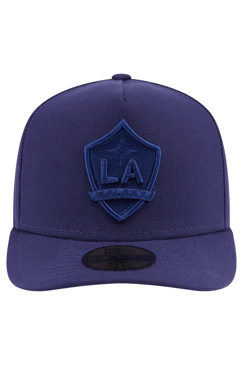 Men's New Era Navy LA Galaxy Color Pack A-Frame 59FIFTY Fitted Hat, Alternate, color, Navy