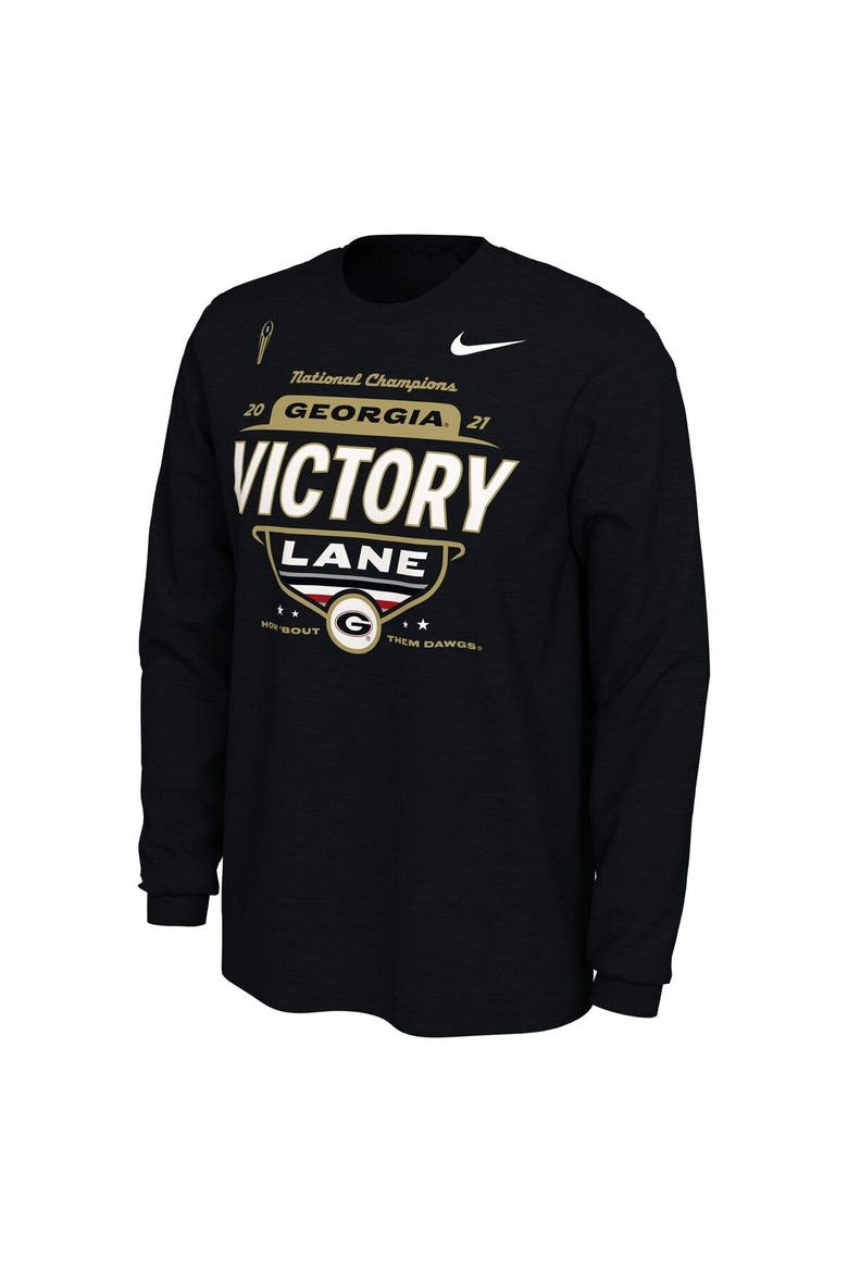 Men's Nike Black Georgia Bulldogs College Football Playoff 2021 National Champions Locker Room Long Sleeve T-Shirt, Alternate, color, Black