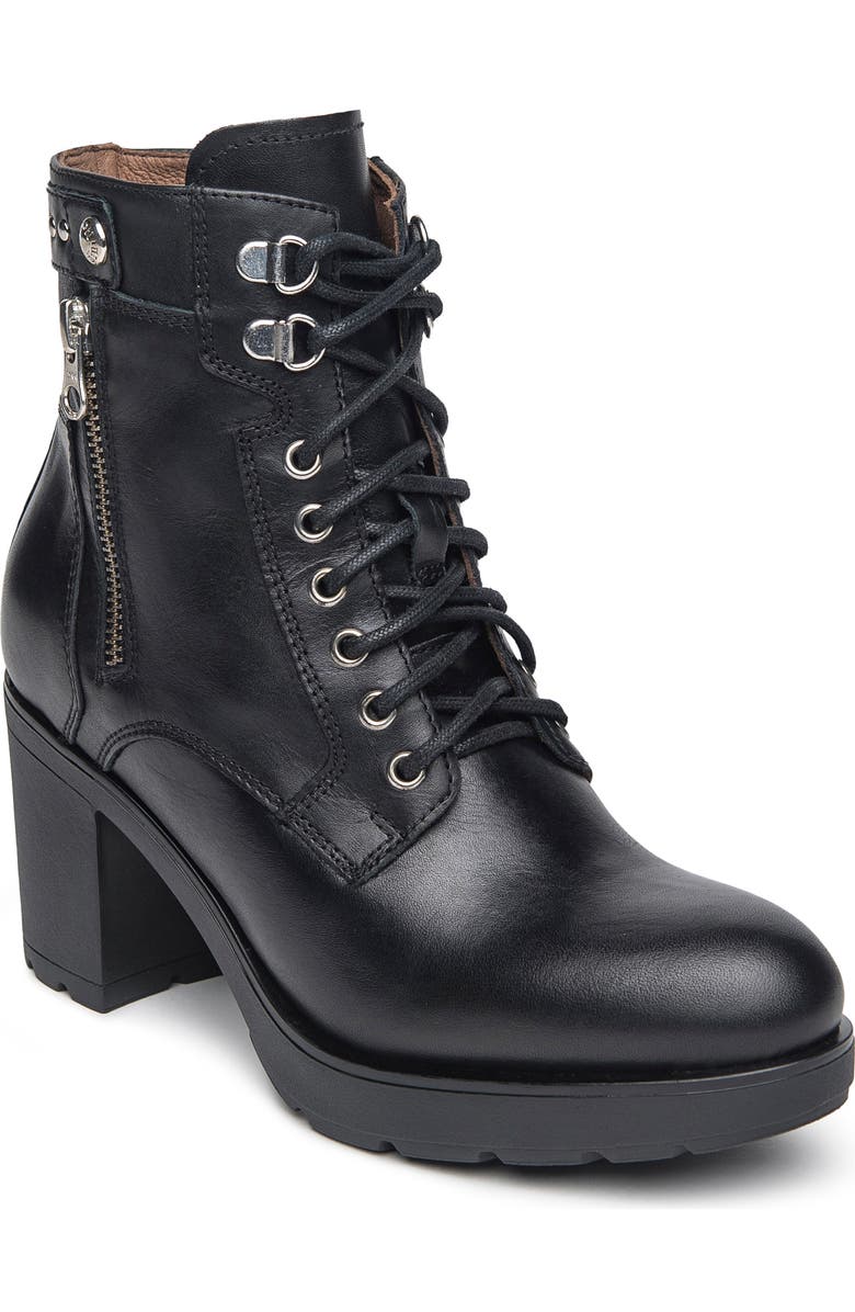 NeroGiardini Studded Platform Bootie, Main, color,