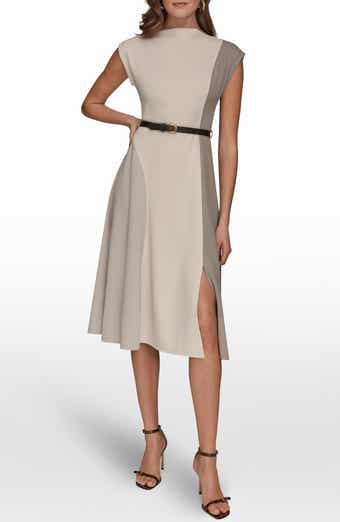 Colorblock Sleeveless Midi Dress