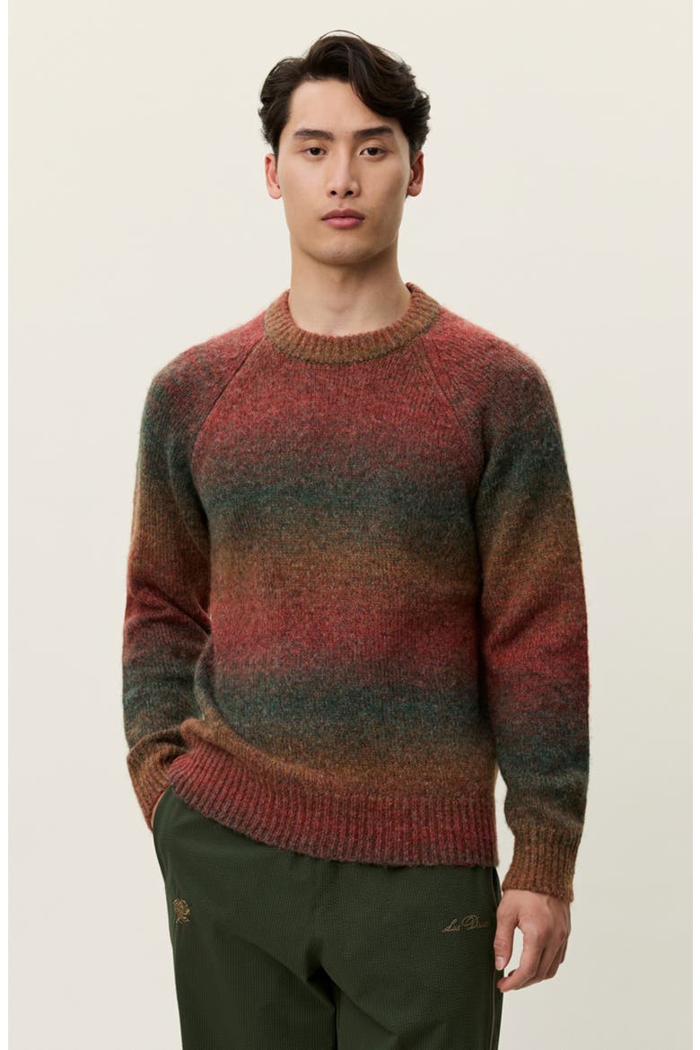 Brad Gradient Knit Sweater, Alternate, color, DARK CLAY ORANGE