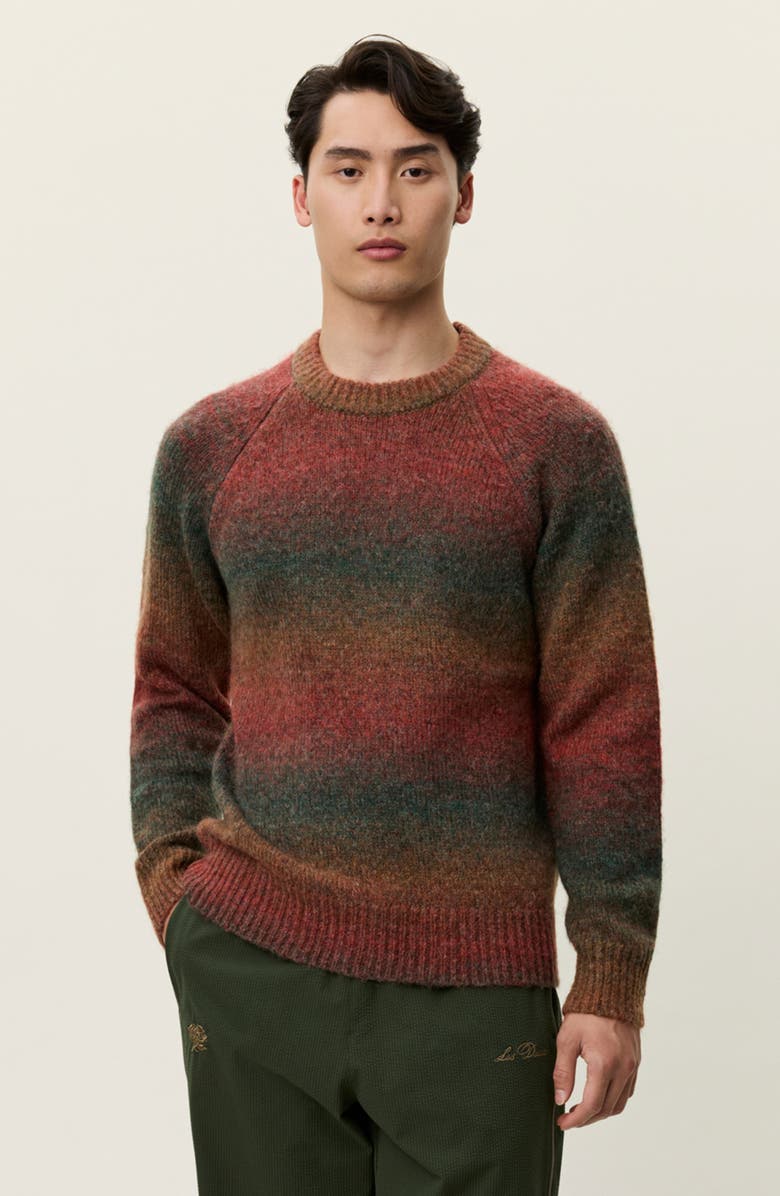 Les Deux Brad Gradient Knit Sweater, Alternate, color, Dark Clay Orange