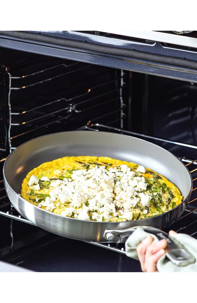 GreenPan Chatham Stainless Ceramic Nonstick 8” & 10” Frypan Set, Alternate, color, Silver