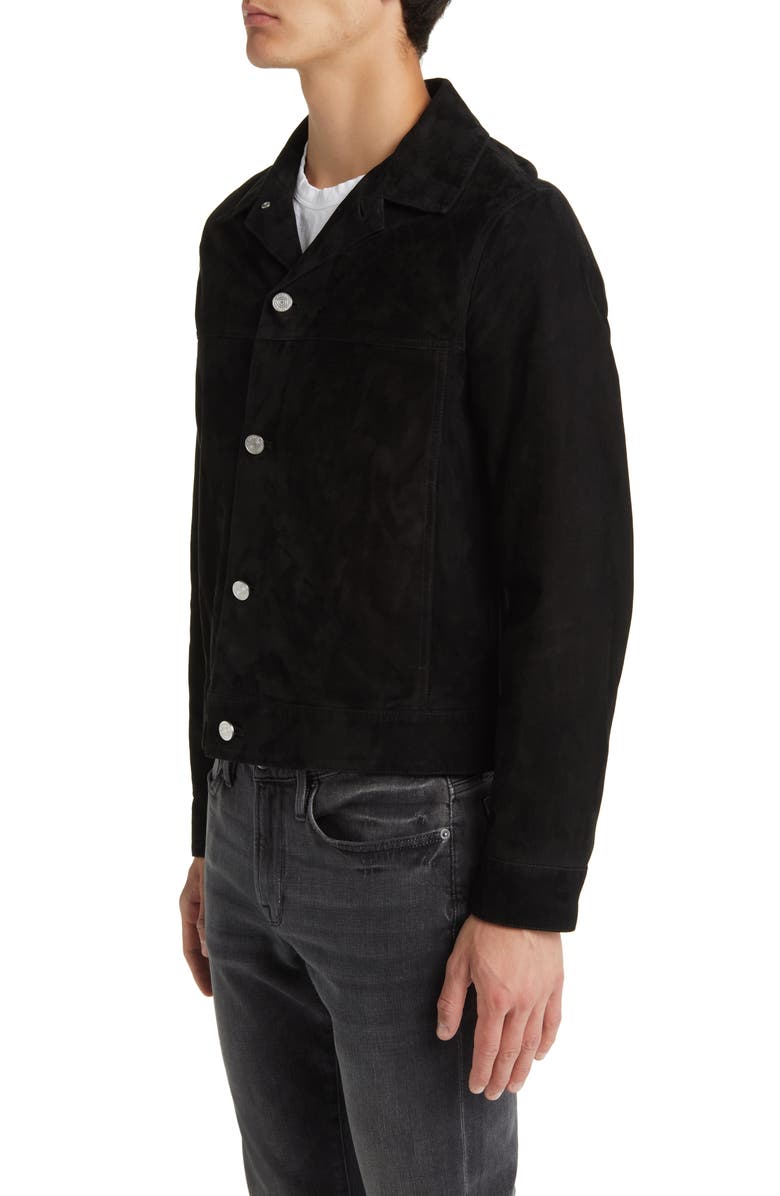 FRAME Suede Trucker Jacket, Alternate, color,