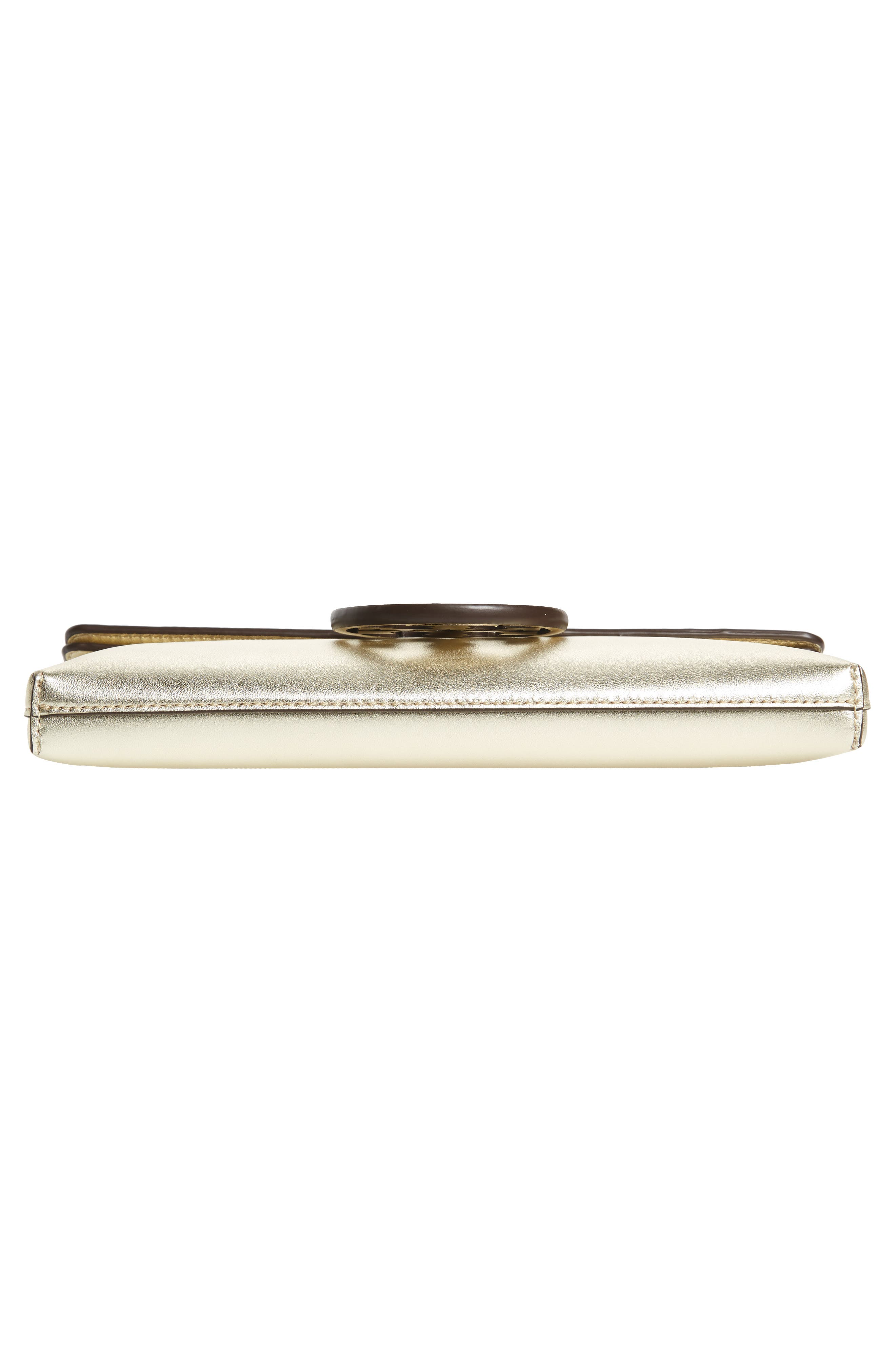 Miller Leather Clutch, Alternate, color, GOLD