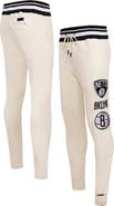 PRO STANDARD Men's Pro Standard Cream Brooklyn Nets Retro Classic Fleece Sweatpants