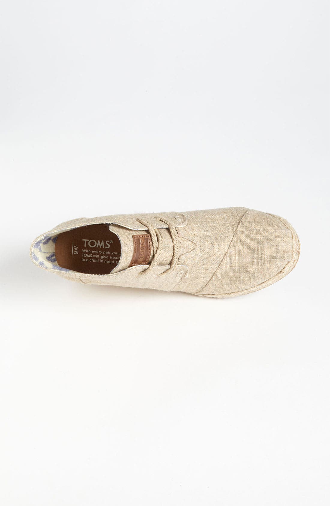 TOMS 'Desert' Burlap Wedge Bootie, Alternate, color, 