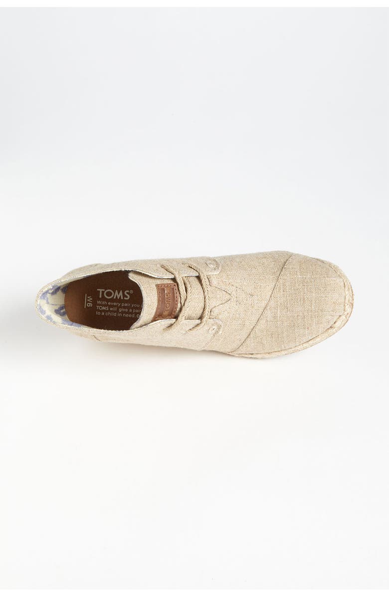 TOMS 'Desert' Burlap Wedge Bootie, Alternate, color,