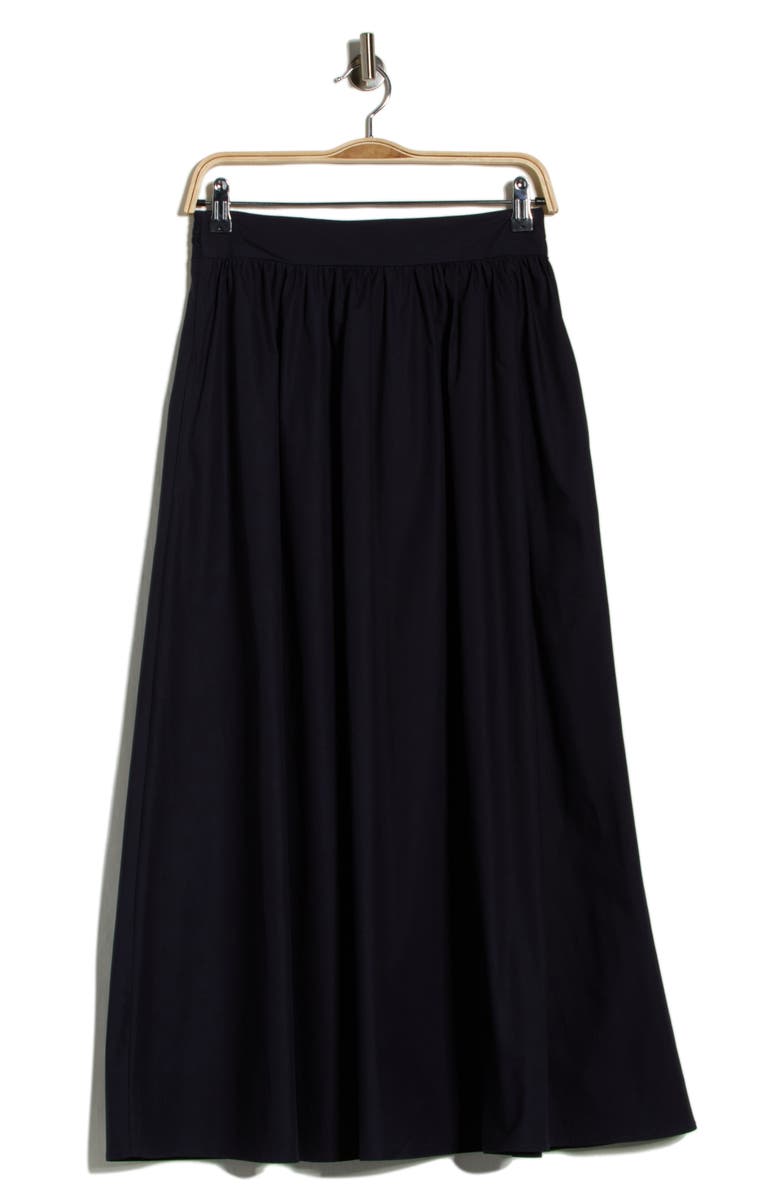 Susana Monaco Cotton Poplin Midi Skirt, Alternate, color, Midnight