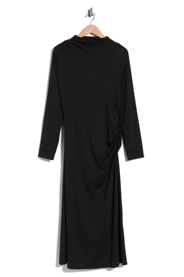 Cleo Ruched Jersey Dress, Main, color, BLACK
