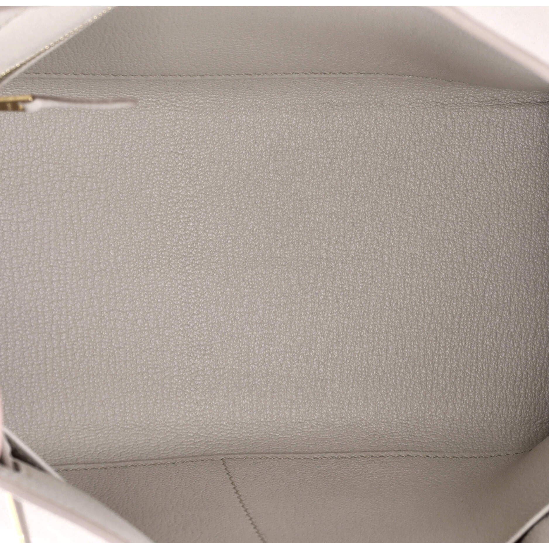 Pre-Owned Hermes Kelly Handbag Light Togo with Gold Hardware 28, Alternate, color, Beton