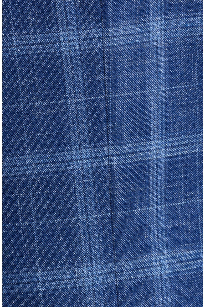 Hutson Slim Fit Plaid Wool & Silk Blend Sport Coat, Alternate, color, NAVY