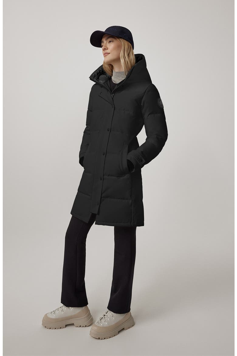 Shelburne 625 Fill Power Down Parka, Alternate, color, BLACK
