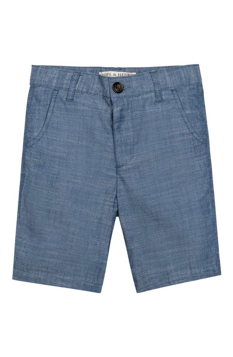 Hope & Henry Baby Boys' Organic Chambray Short, Infant, Alternate, color, 