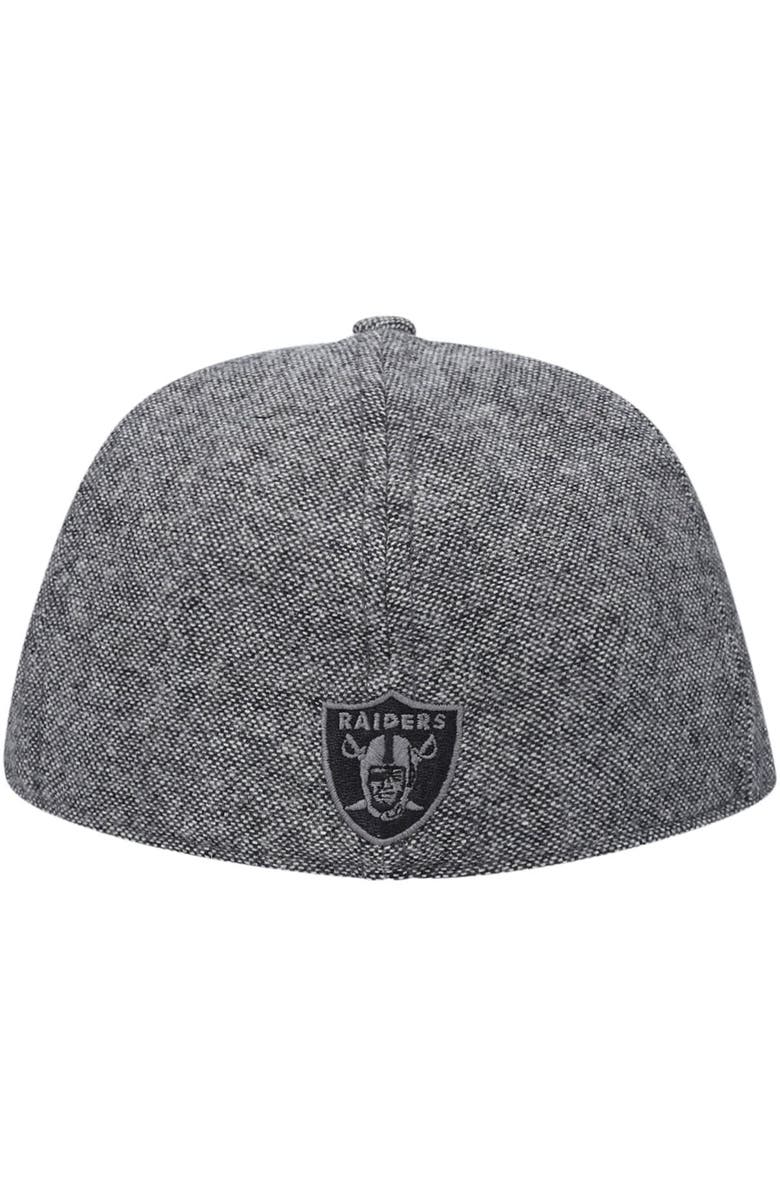 New Era Men's New Era Gray Las Vegas Raiders Peaky Duckbill Fitted Hat, Alternate, color, Black