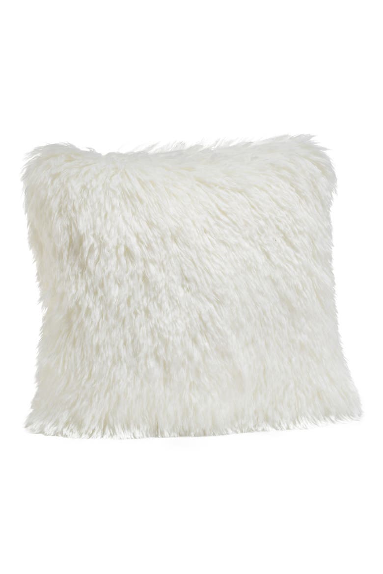 Limited Edition Faux Fur Pillow, Main, color, IVORY LLAMA