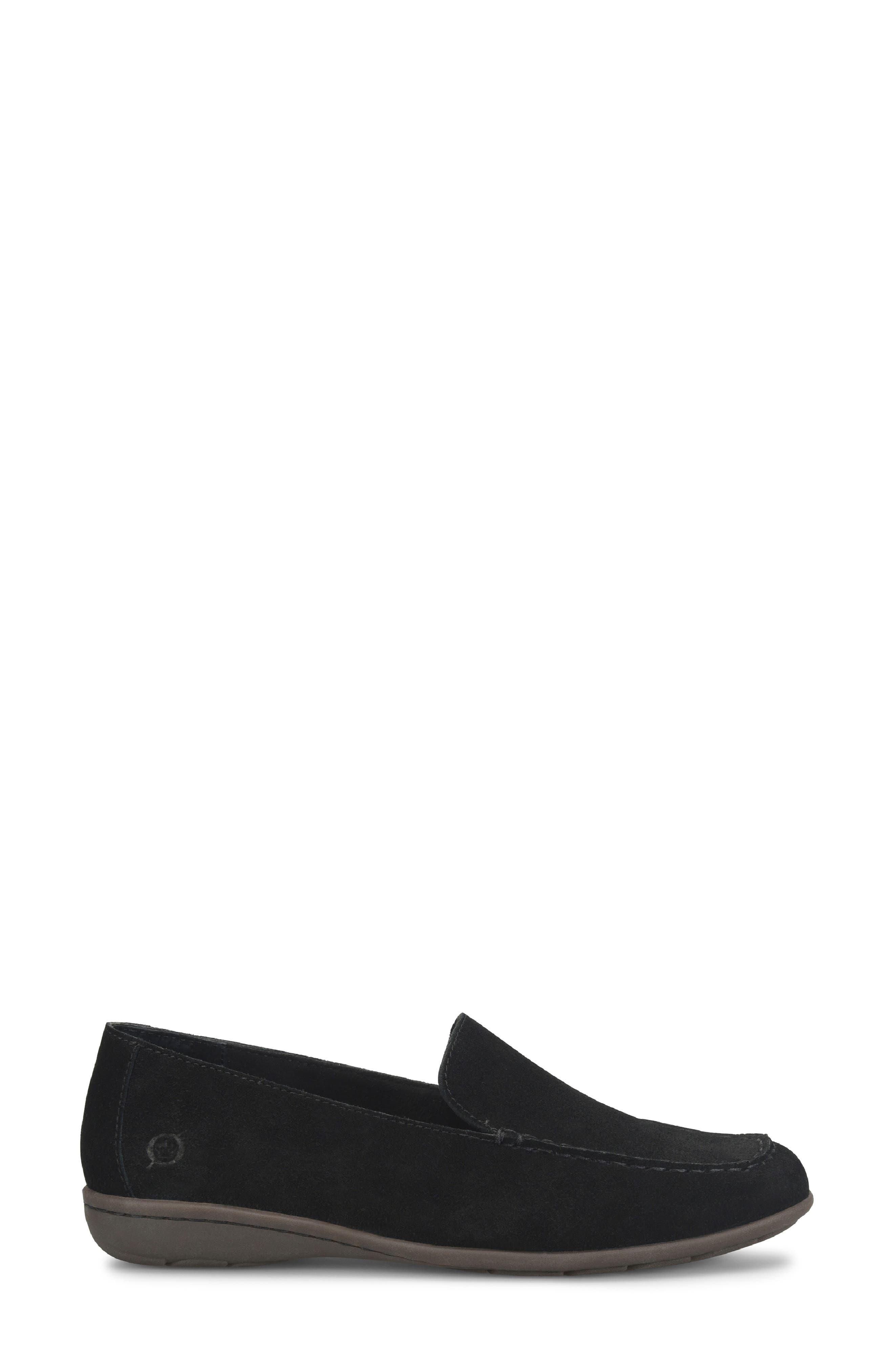 Fawn Loafer, Alternate, color, BLACK SUEDE