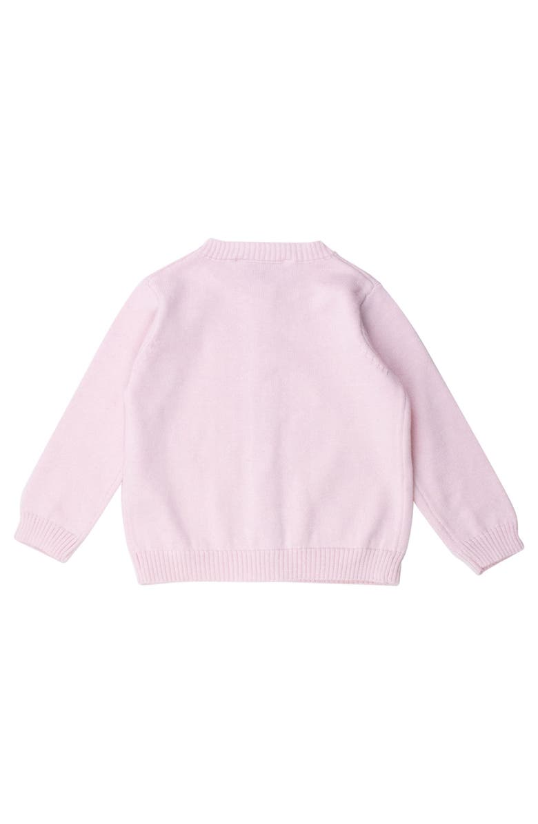 RuffleButts Lightweight Pointelle Cardigan, Alternate, color, Baby Pink
