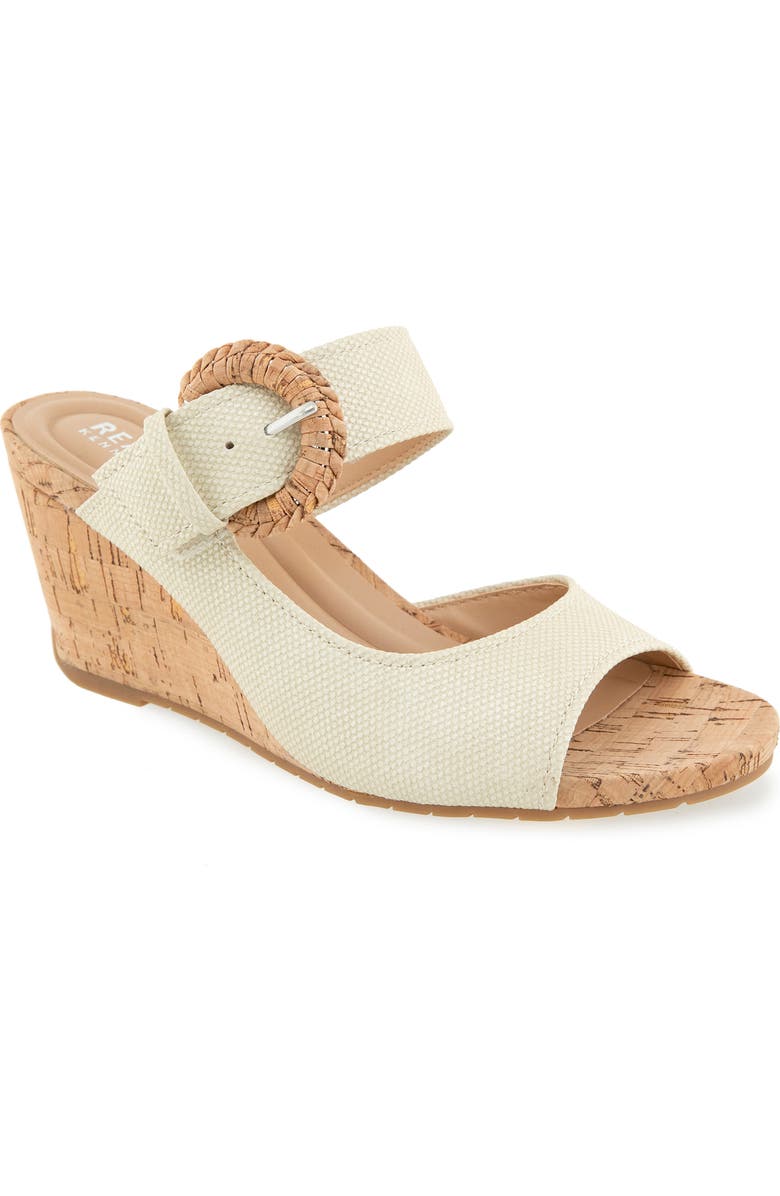 Reaction Kenneth Cole Gibbs Wedge Sandal, Main, color, Oatmeal