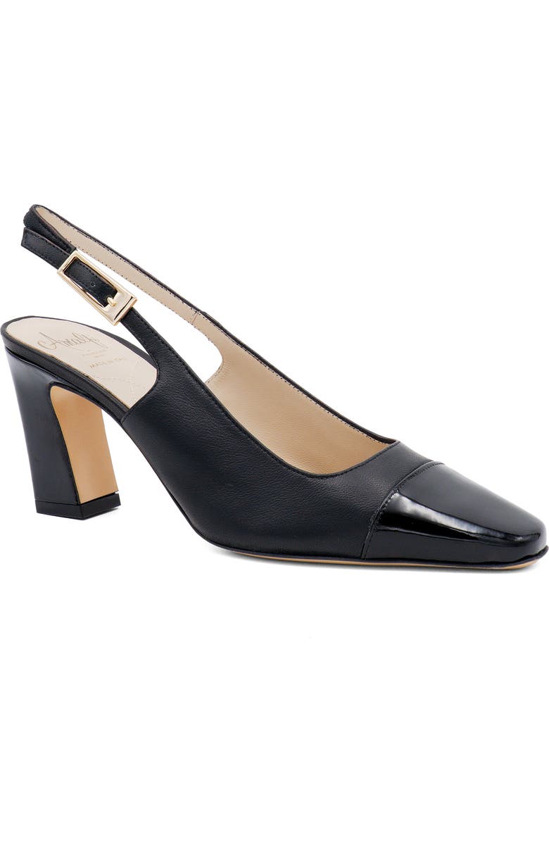 Amalfi by Rangoni Falasco Slingback Pump, Main, color, Black Parmasoft