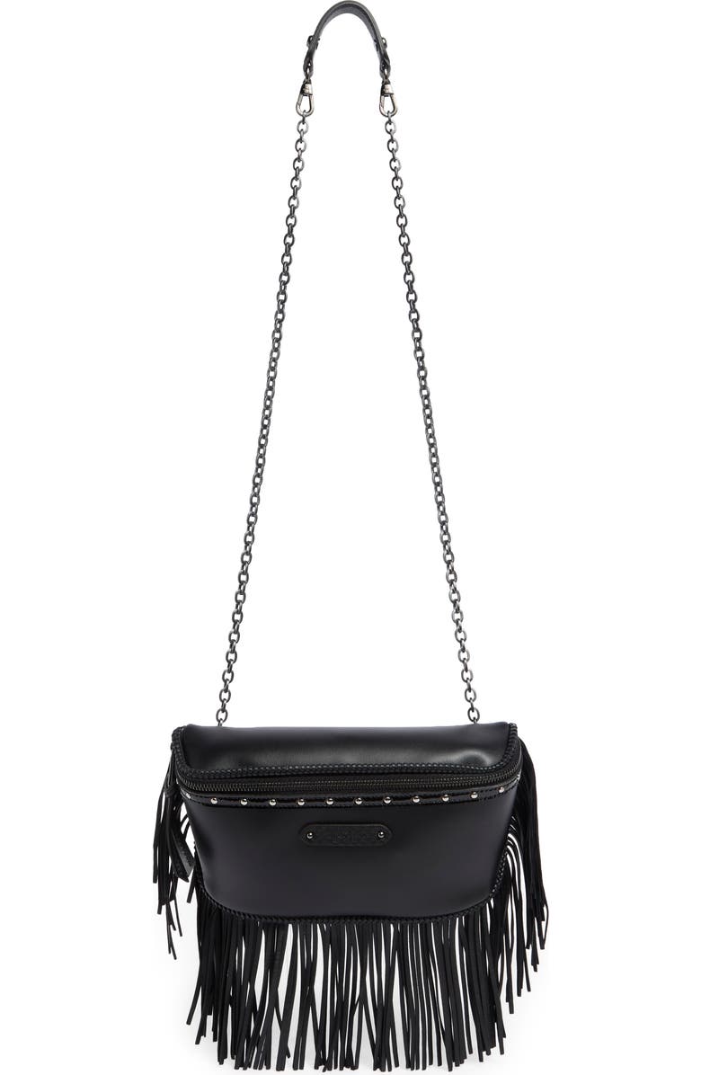 Longchamp Amazone Leather Belt Bag, Main, color, Black