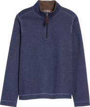 Johnston & Murphy Kids' Solid Reversible Quarter Zip Pullover