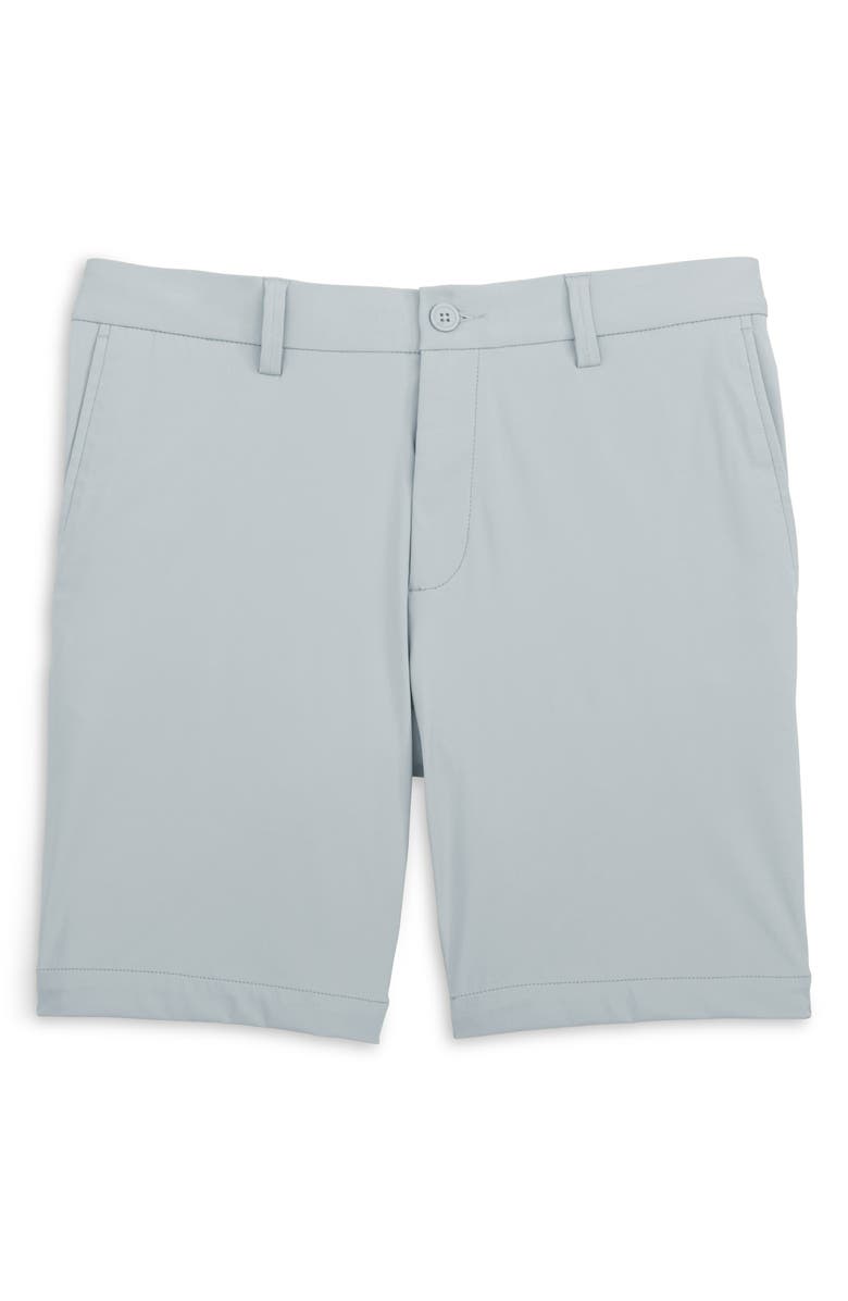 Scott Barber Sono Flat Front Stretch Chino Shorts, Main, color, Silver