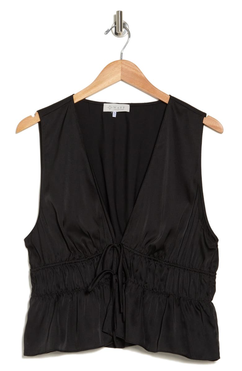 WAYF Tie Front Sleeveless Top, Main, color,