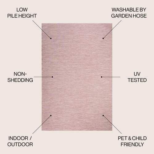 Jonathan Y Ethan Modern Flatweave Solid Indoor/outdoor Area Rug In Pink