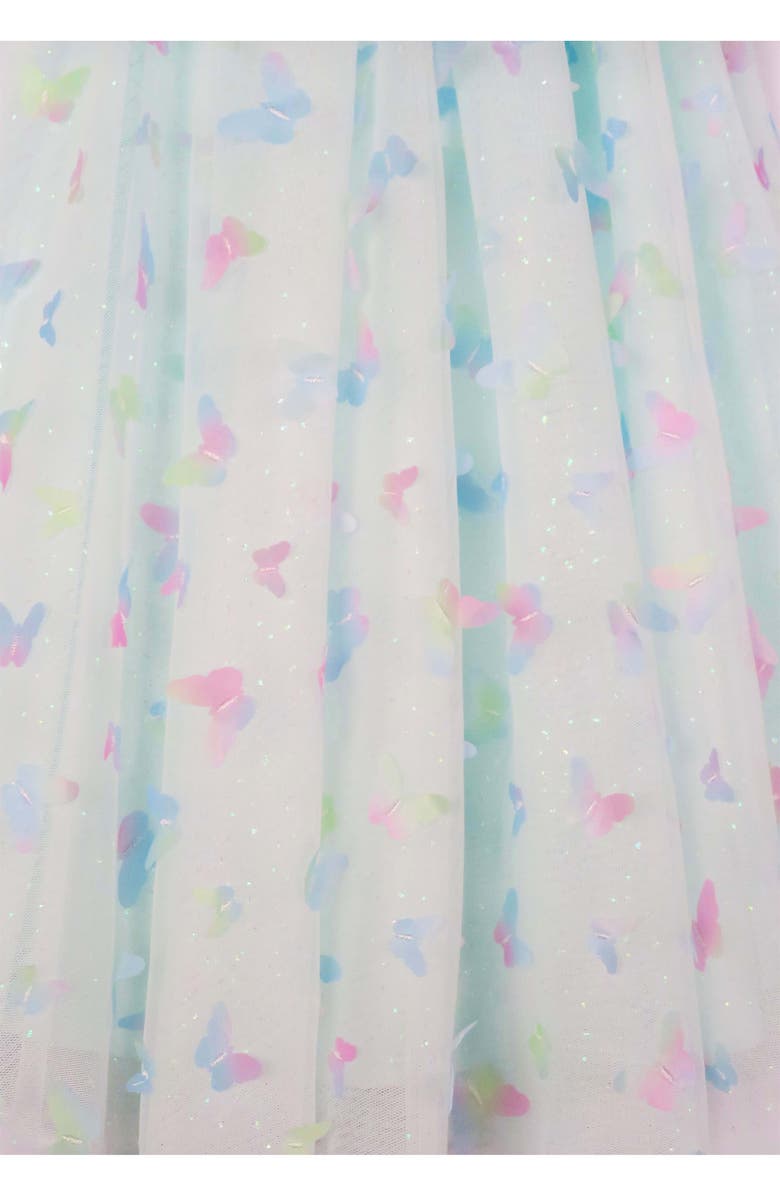 Zunie Kids' Float 3D Foil Butterfly Dress, Alternate, color, Blue Multi