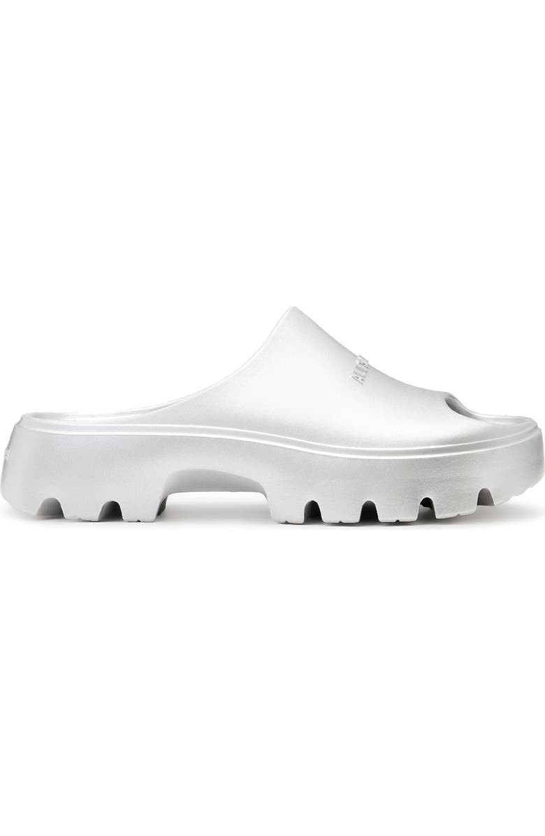 AllSaints Eclipse Platform Slide Sandal, Alternate, color, Silver