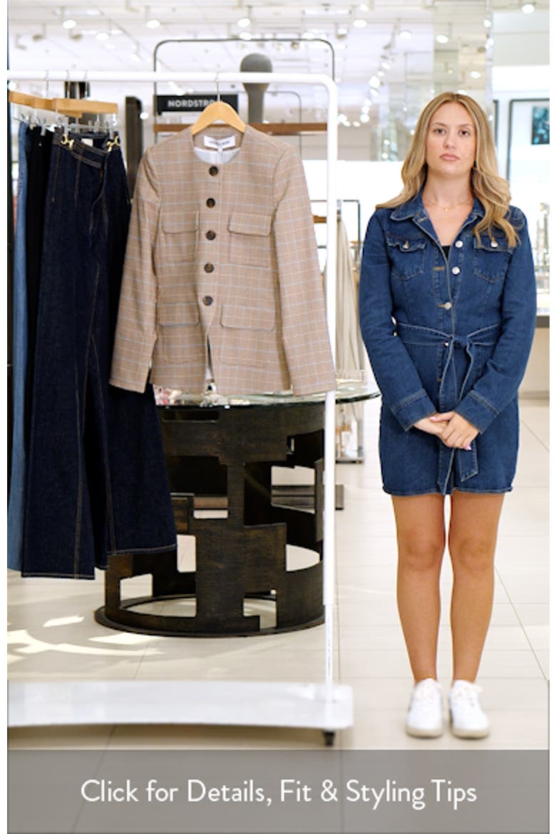 Orrin Windowpane Plaid Collarless Jacket video