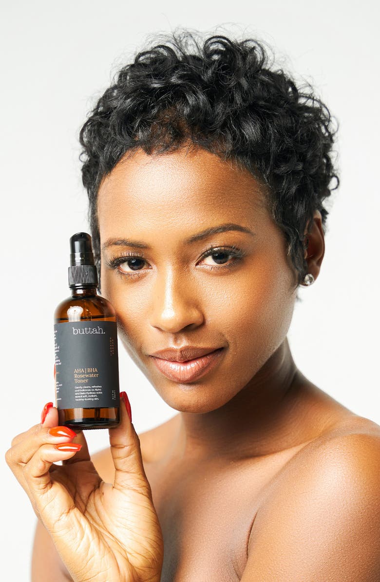 Buttah Skin AHA/BHA Rosewater Facial Toner, Alternate, color, 