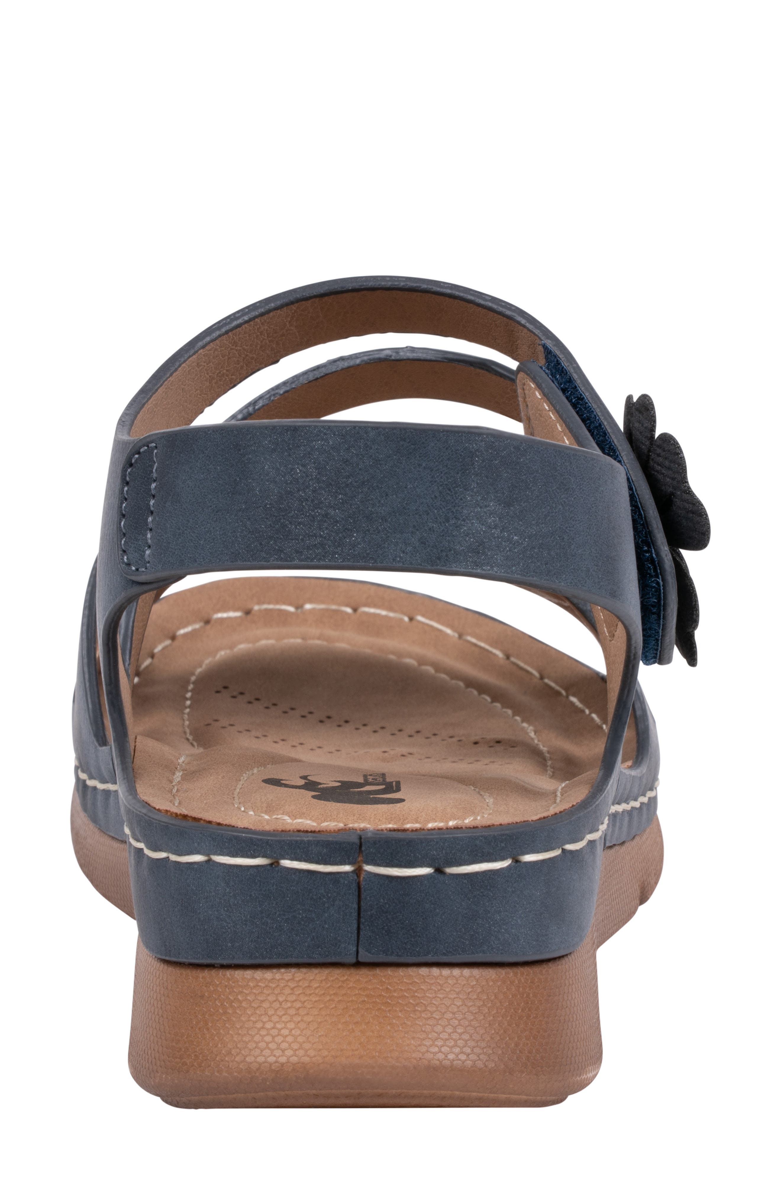 Cadance Flower Sandal, Alternate, color, NAVY