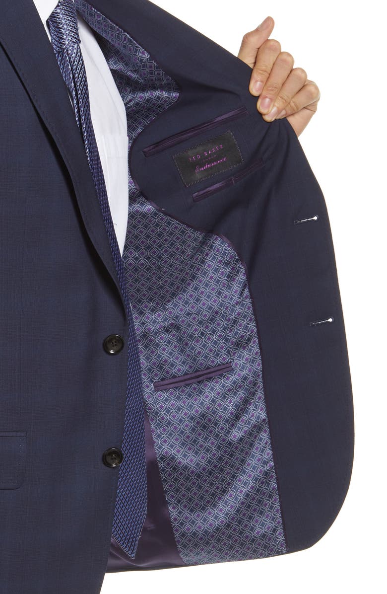 Ted Baker London Jay Slim Fit Plaid Wool Suit, Alternate, color, 