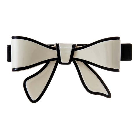 Two Tone Bow Tie Hair Barrette