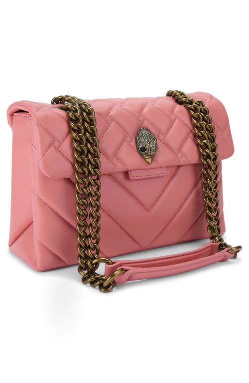 Kurt Geiger London Kensington Quilted Leather Shoulder Bag In Open Pink