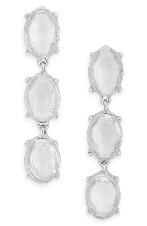 Leith Triple Drop Earrings In White