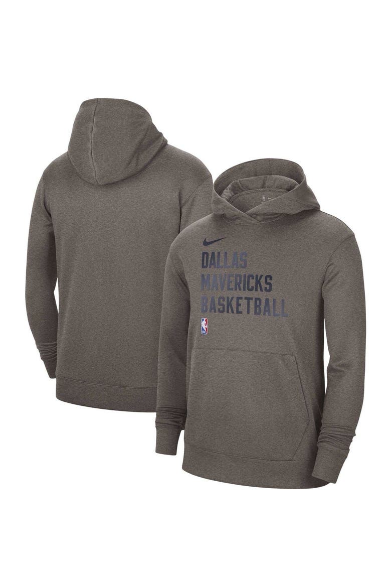 Unisex Nike Gray Dallas Mavericks 2023/24 Performance Spotlight On-Court Practice Pullover Hoodie, Main, color, Gray