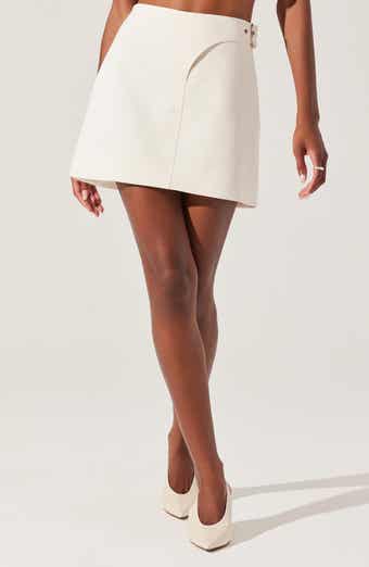 ASTR the Label Sevyn Buckle Faux Wrap Miniskirt