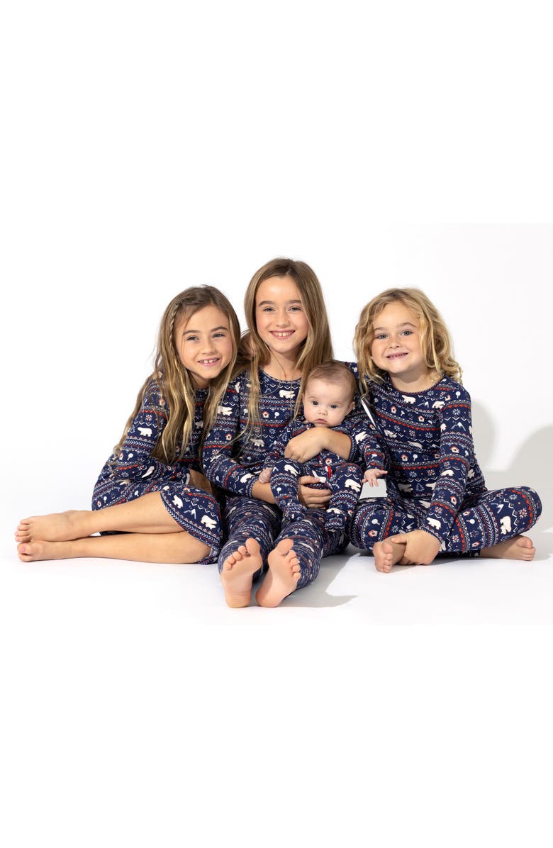 Bellabu Bear Polar Isle Convertible Footie Pajamas, Alternate, color, Blue