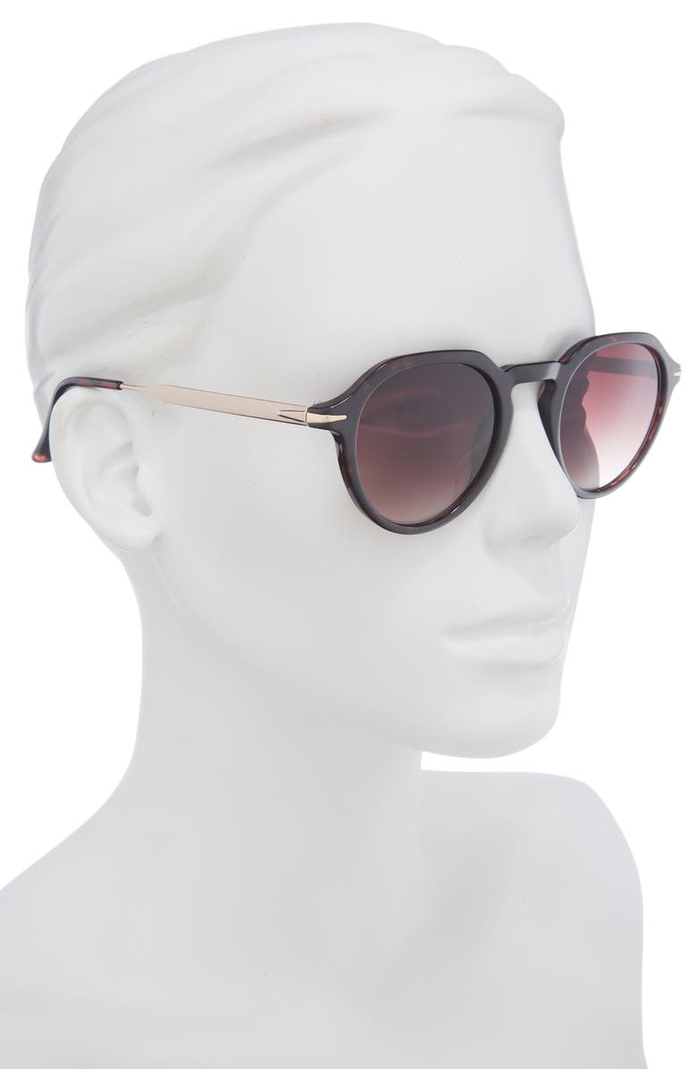 Vince Camuto Gradient Round Sunglasses, Alternate, color, Tortoise