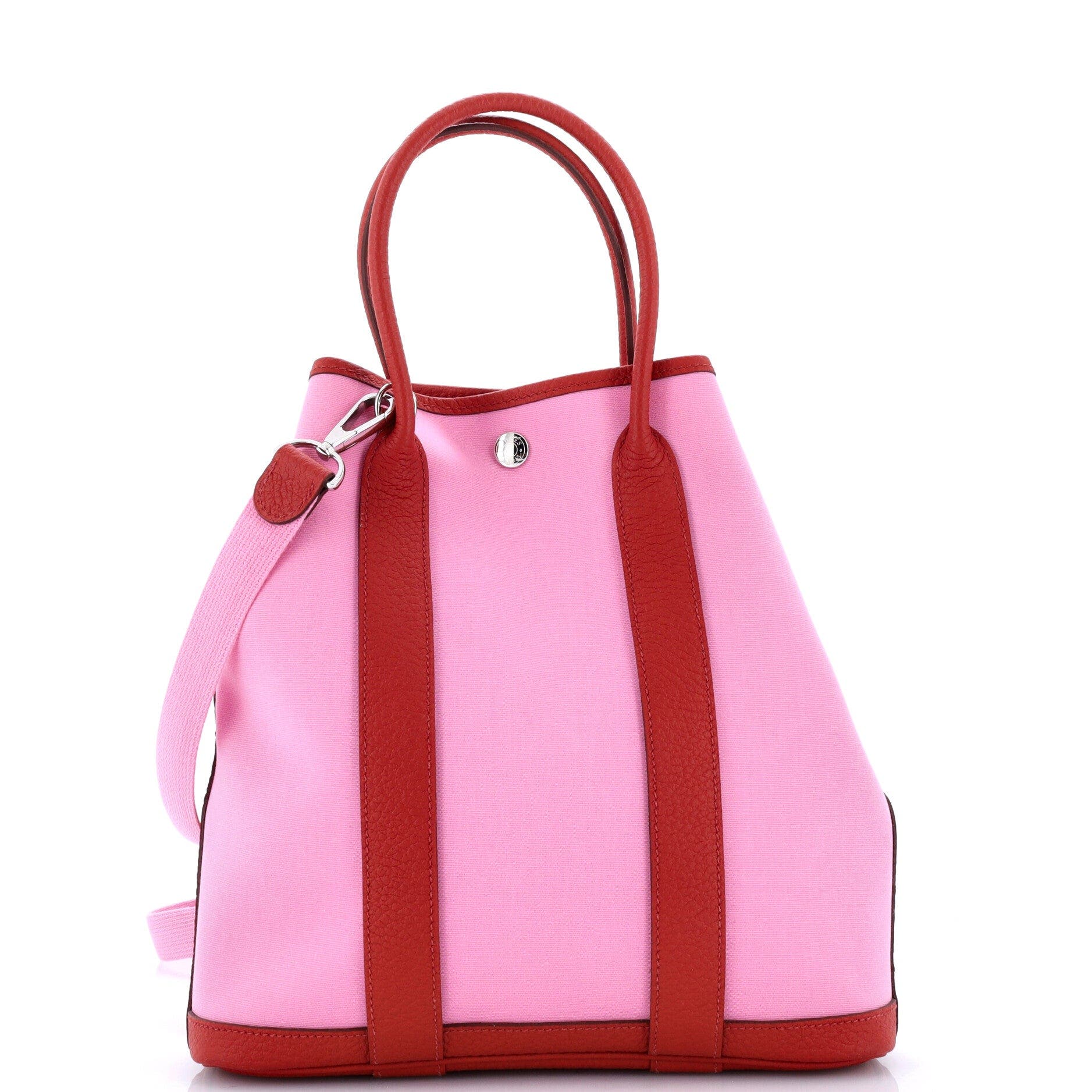 Garden File Tote Toile and Leather 28, Main, color, Bubblegum