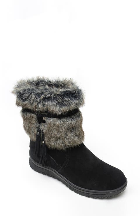 Everett Water Resistant Suede & Faux Fur Boot (Women)