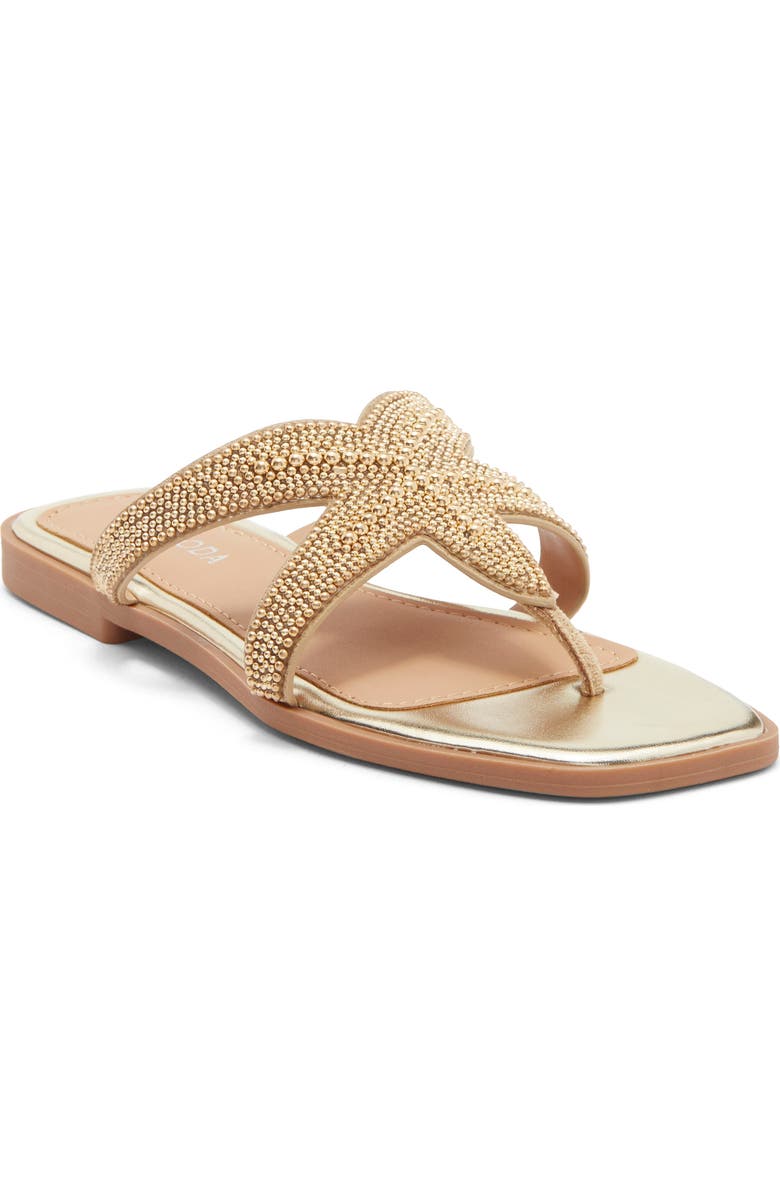 TOP MODA Autumn Sandal, Main, color, Gold Met