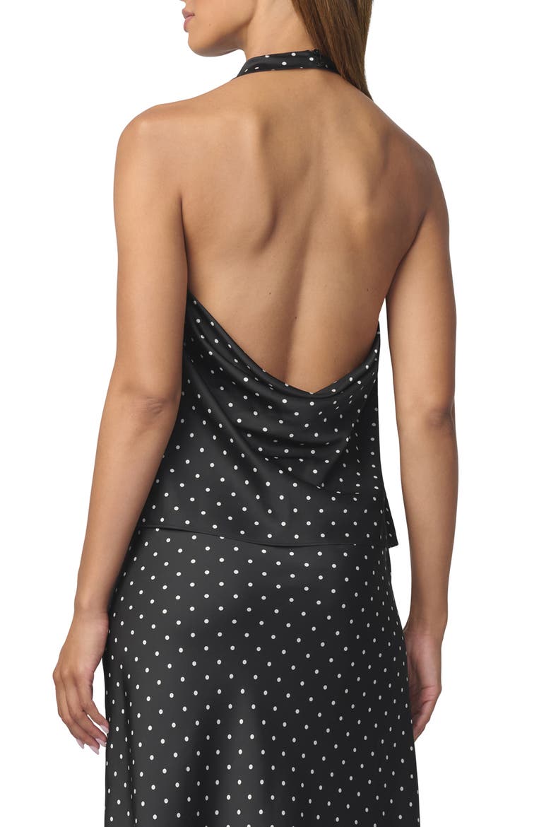 The Ines Halter Top, Alternate, color, BLACK POLKA DOT