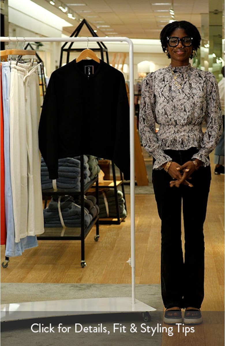 Dri-FIT Oversized Crew-Neck Full-Zip Top, sales video thumbnail