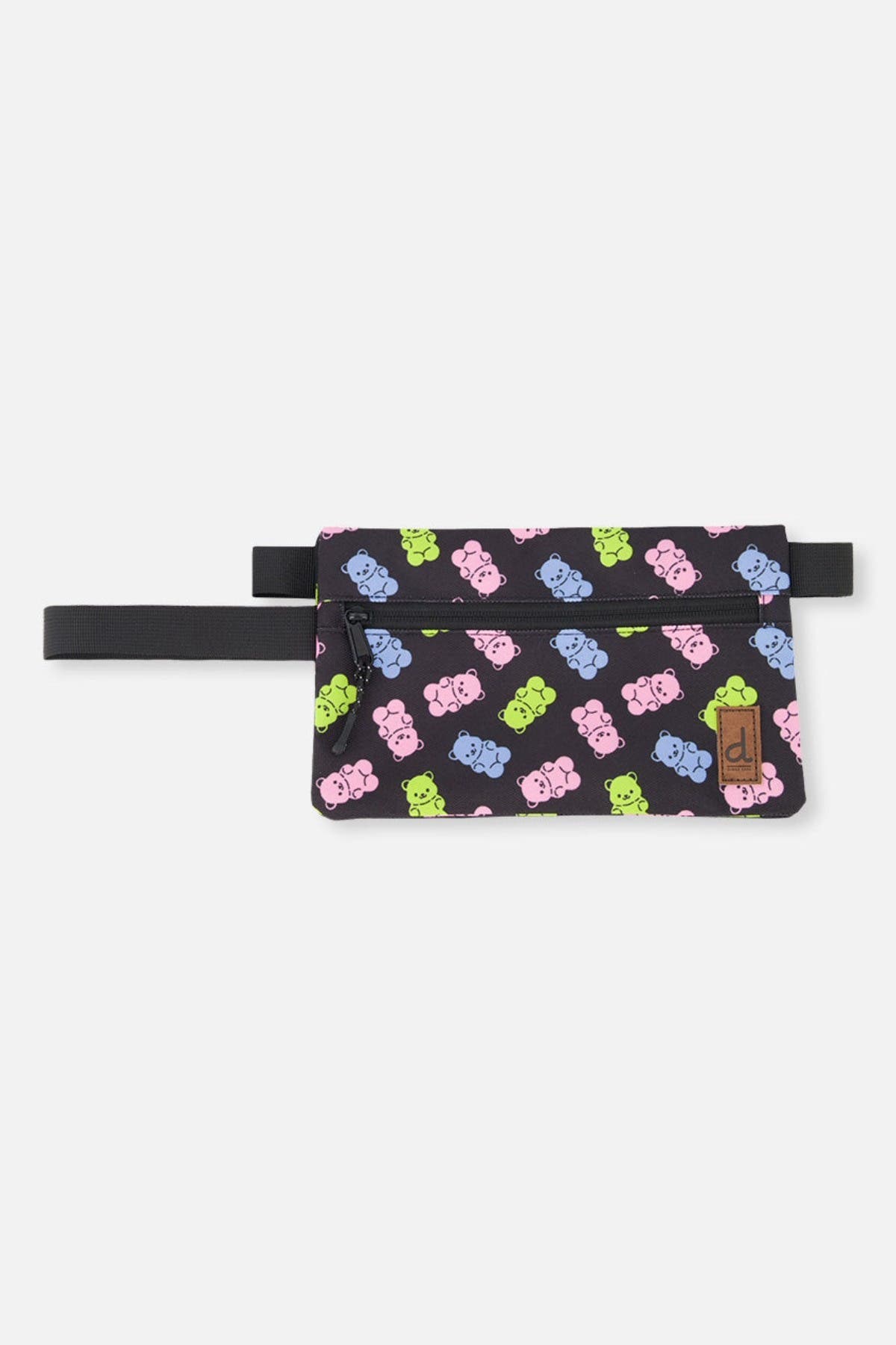 Deux par Deux Gummy Bears Organized Pencil Case, Main, color, Black Printed Gummy Bears