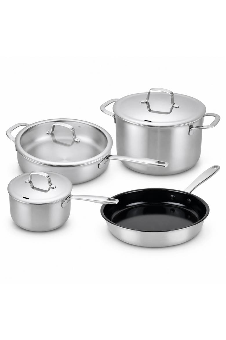 Maestro 7-Piece Hybrid Stainless Steel Cookware Set, Main, color, Black
